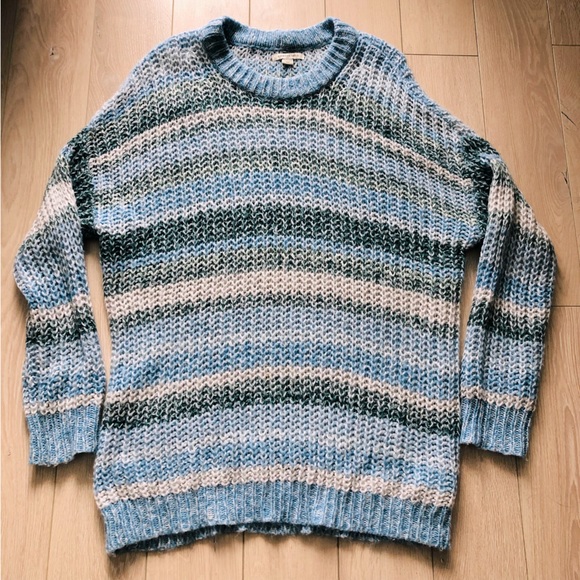 American Eagle Outfitters Sweaters - AE American Eagle Outfitters Blue & Green Oversized Sweater